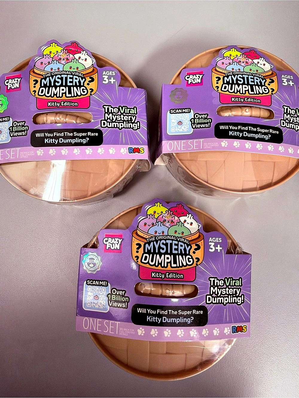 Crazy Fun Mystery Dumpling Kitty Edition Kitty Edition Set of 3 KITTY EDITION